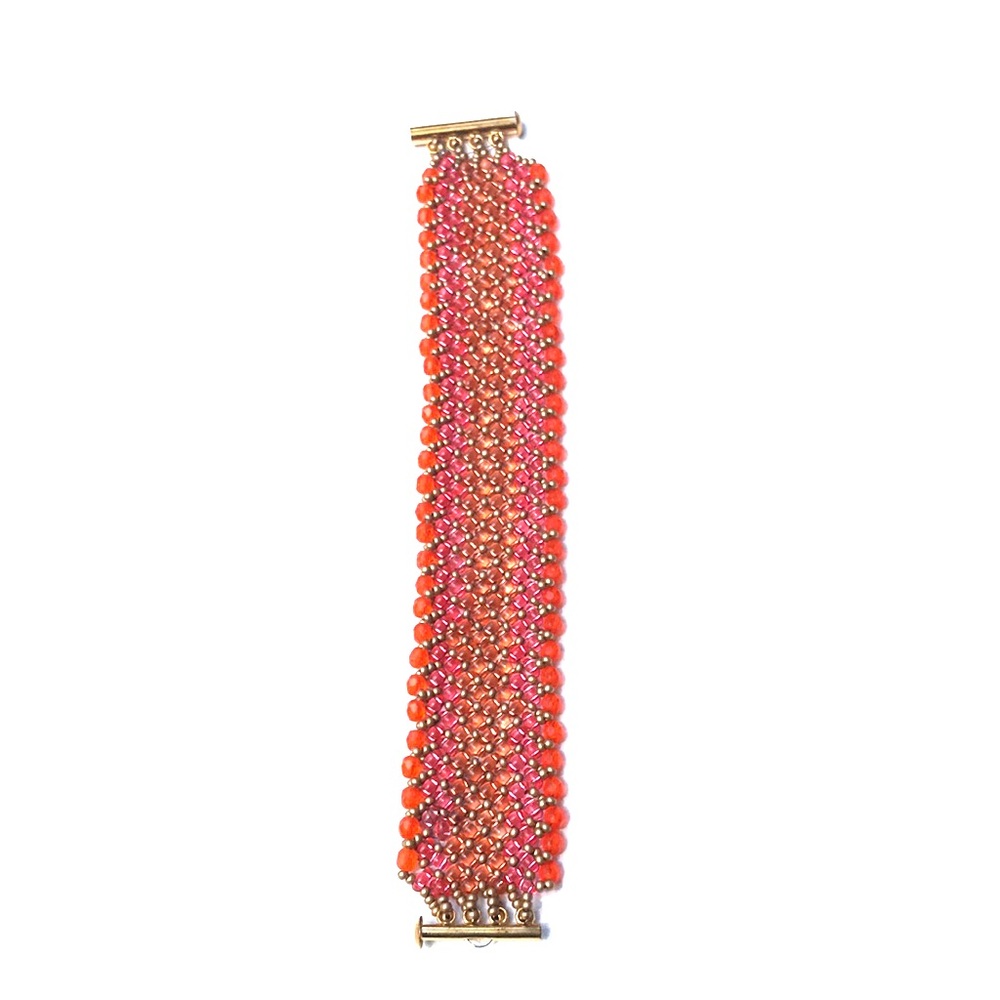 Orange bead bracelet